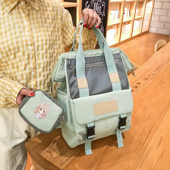 Sen Simple Shoulder Bag Female Korean Fashion Travel Backpack Korean Fashion Travel Backpack