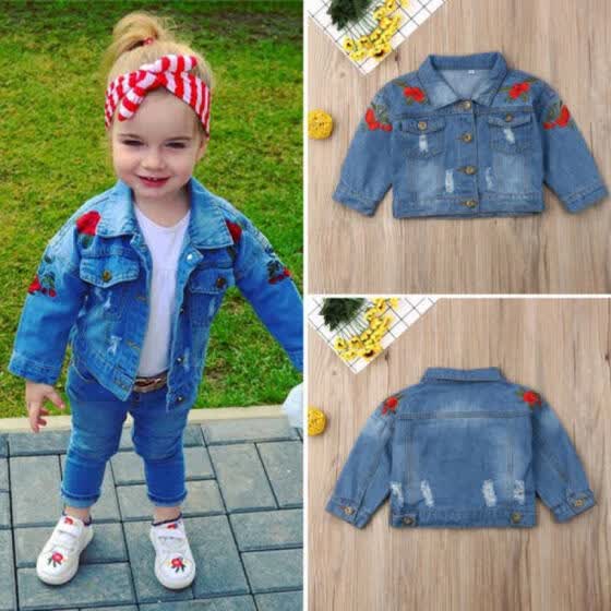 newborn girl jean jacket