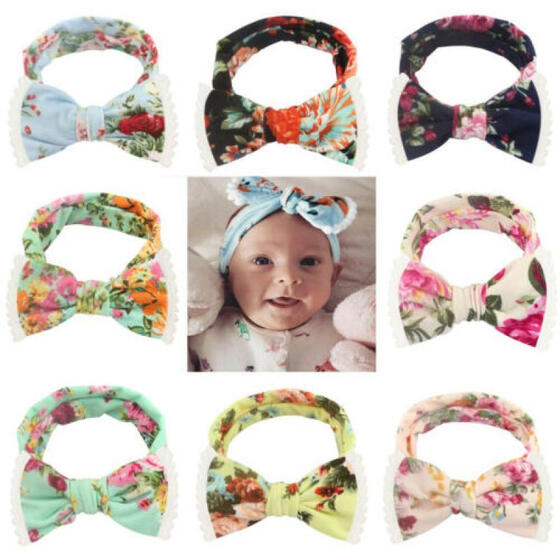 Baby Toddler Girl Kid Bunny Rabbit Bow Knot Turban Headband Hair Band HeadwrapSL