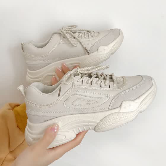 thick white sneakers