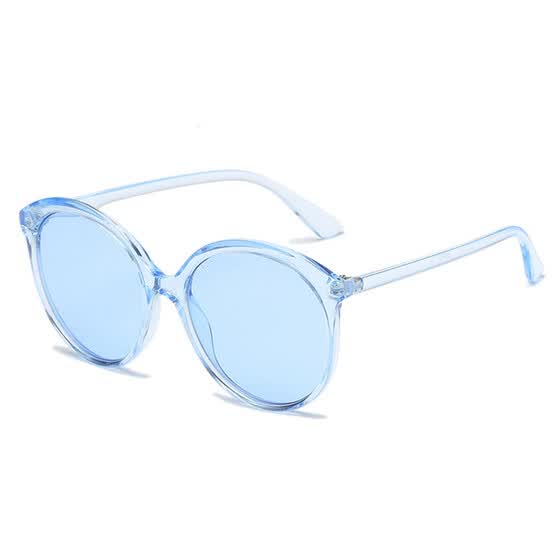 oversized clear round sunglasses