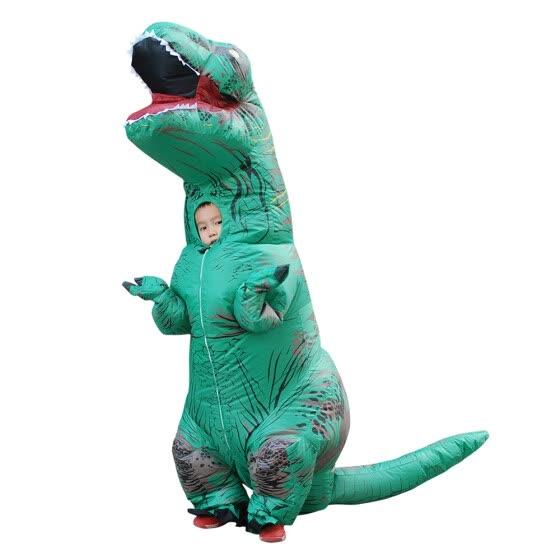 Shop Decdeal Funny Adult Inflatable Dinosaur Trex Costume Suit Air Fan ...