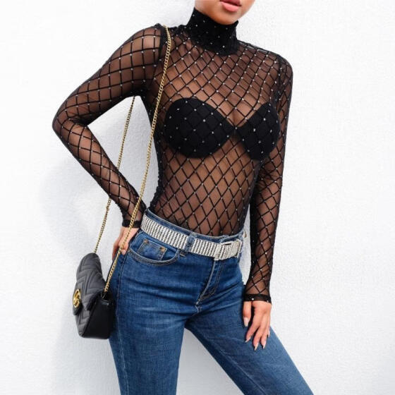 sheer long sleeve top outfit