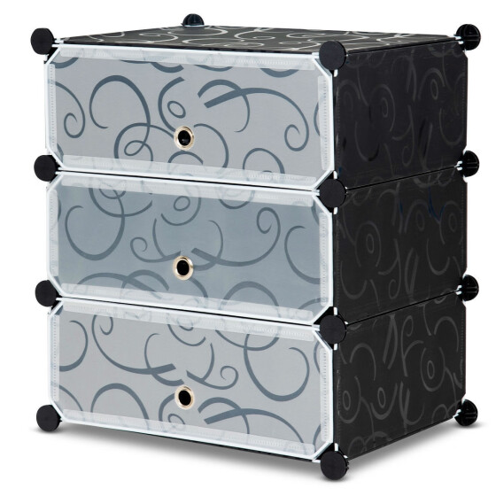 Shop Diy 3 Cube 6 Pair Space Saving Portable Shoe Storage Cabinet