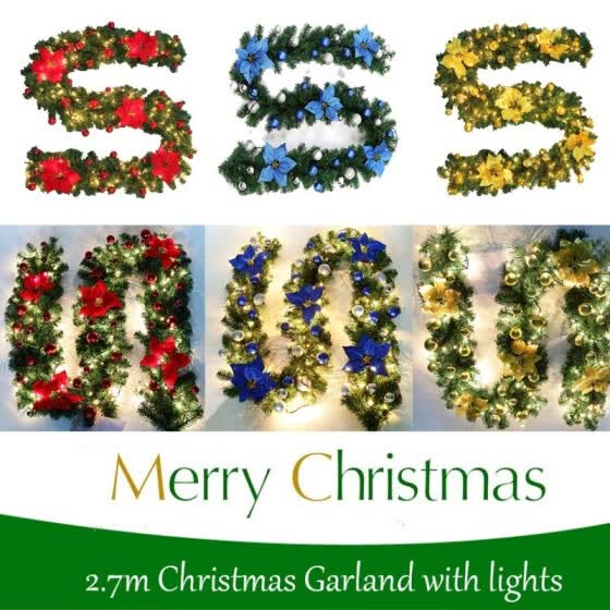 Shop 270cm Garland Christmas Illuminated Led Light Flower Ball