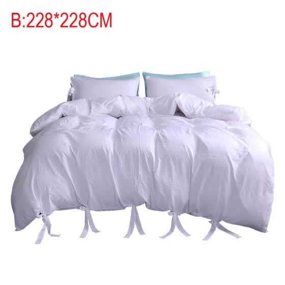 Shop Tailored Solid Color Washed Cotton Duvet Cover Set 3 Piece