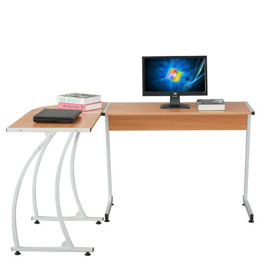 Shop Home Office L Shaped Computer Desk Workstation Modern Study