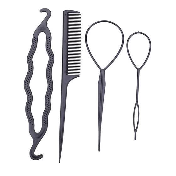 Shop 2 4pcs Hair Care Styling Tools Ponytail Braider Hair Bun