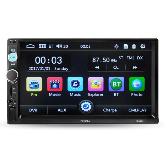 7" 2Din Touch Screen Car MP5 Player Bluetooth Stereo FM Radio USB/TF AUX In F8G9