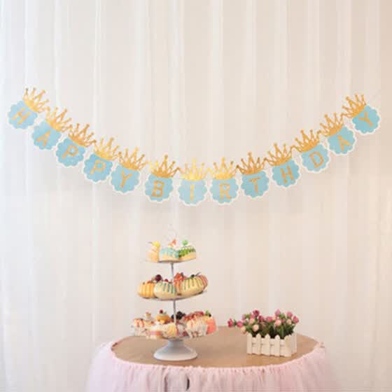 Shop Funnybunny Baby Happy Birthday Banner Hot Stamping Crown