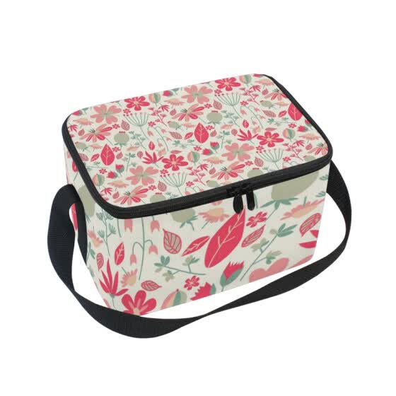 floral insulated lunch bag