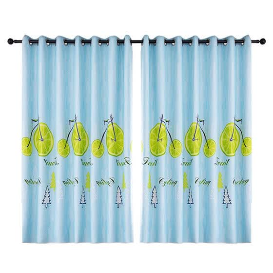 Shop Fruit Bike Print Polyester Curtains Bedroom Blackout Window