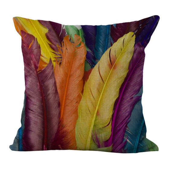 Vintage Cotton Linen Pillow Case 40x40cm Sofa Decor Cushions Without Core
