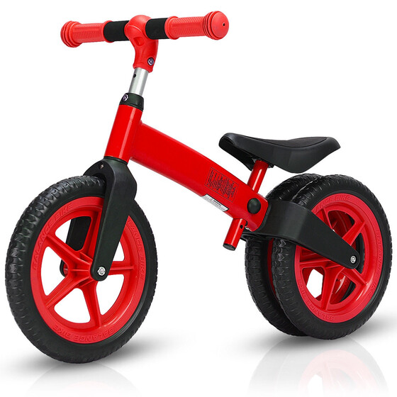 12” Kids Balance Bike No Pedal Child Training Bicycle w// Adjustable Seat Black