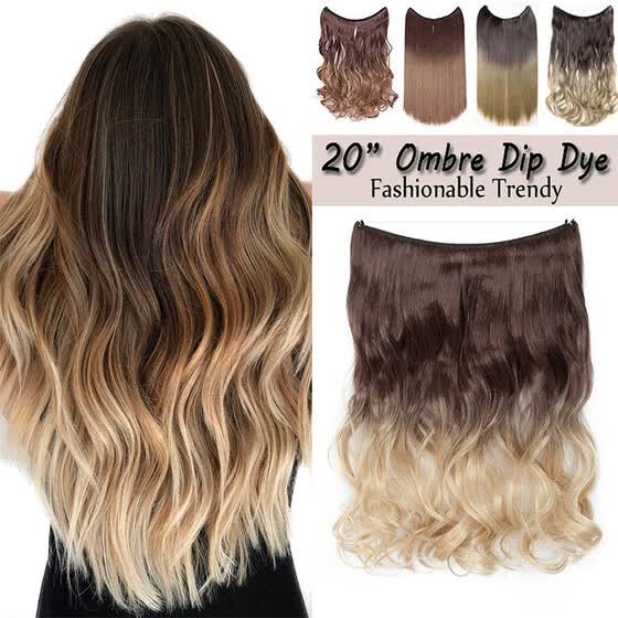 Shop 20 Inches Invisible Wire No Clips In Hair Extensions Secret