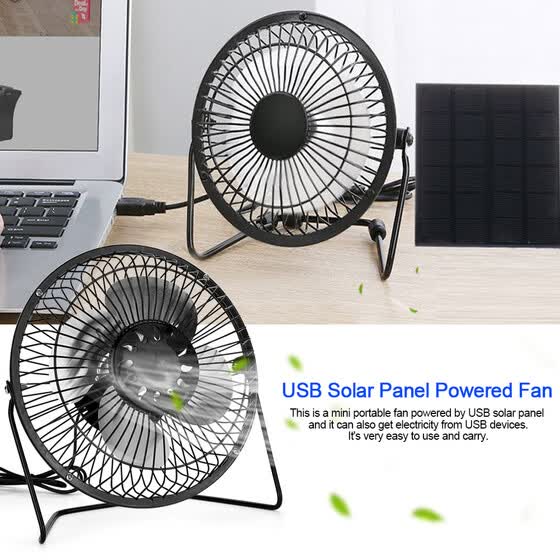 Shop Usb Solar Panel Powered Mini Portable Fan For Cooling