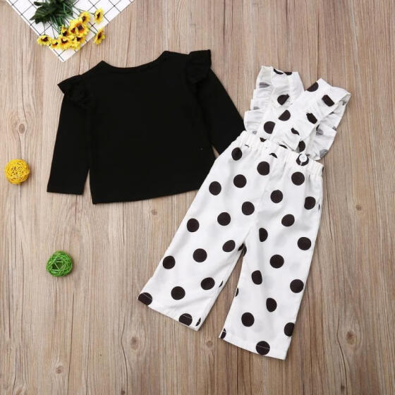 UK 3PCS Toddler Kids Baby Girl Velvet Ruffle Tops Bow Long Pants Outfits Clothes
