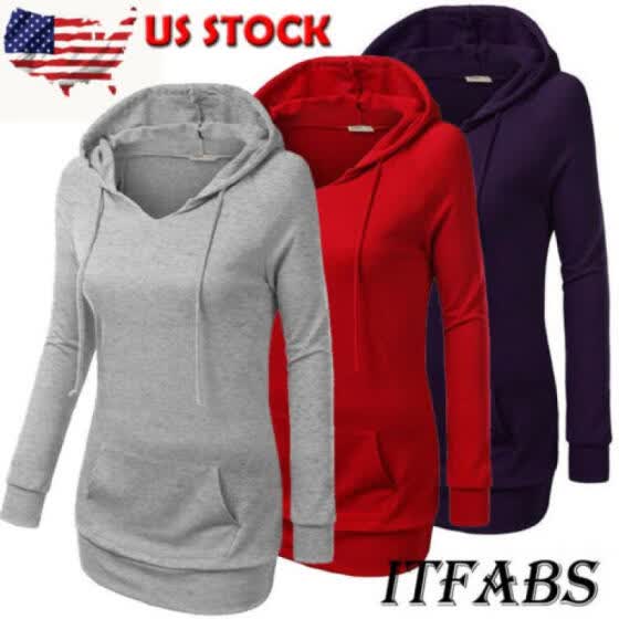 plain red hoodie womens