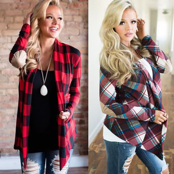 long flannel cardigan