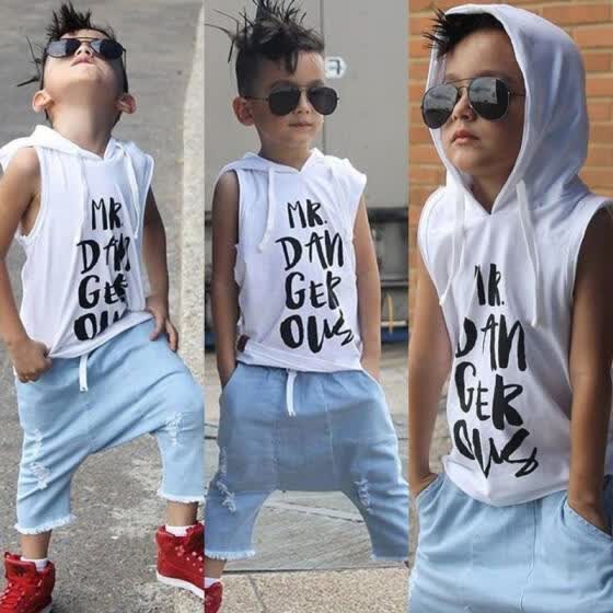 kids sleeveless hoodie