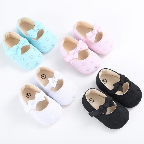 Shop Pretty Infant Baby Girl Heart Shaped Shoes Party Anti Slip