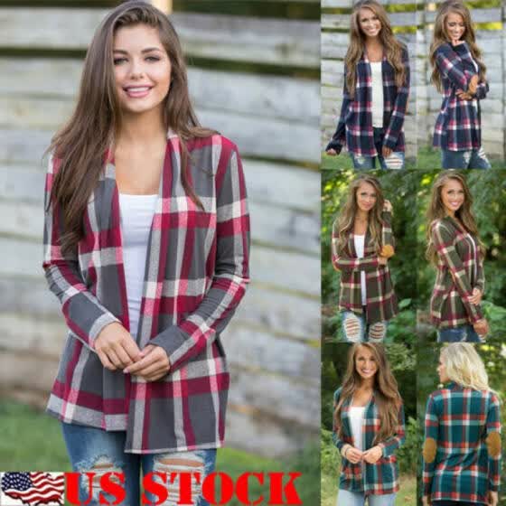long flannel cardigan