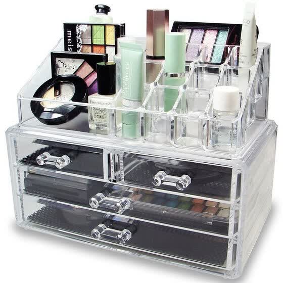 Shop Acrylic Cosmetic Organizer Makeup Case Holder Jewelry Storage