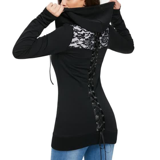 lace hoodie women's