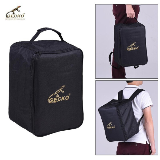 ammoon GECKO L03 Standard Adult Cajon Box Drum Bag Backpack Case 600D 5MM Cotton Padding with Carry Handle Shoulder Strap 