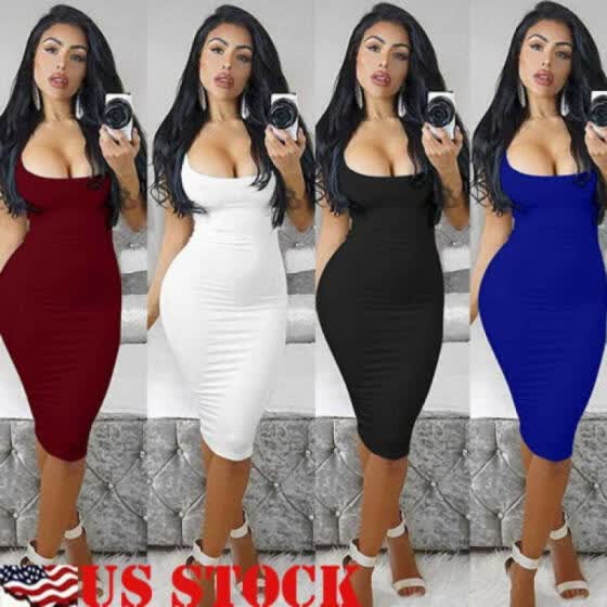 women's bandage bodycon sleeveless evening party cocktail club mini dress