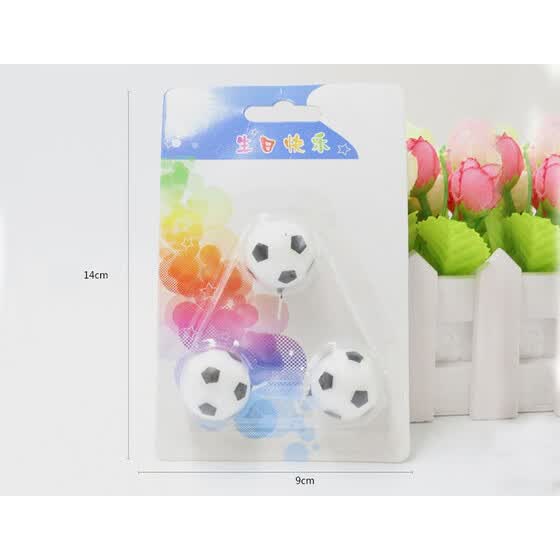 Shop Funnnybunny 3pcs Art Candle Cake Topper Soccer Ball Shape