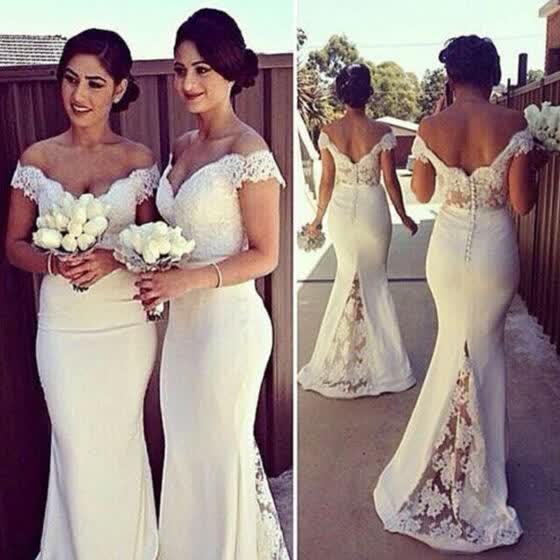 Shop Women Vintage Lace Long Maxi Dress Cocktail Evening Wedding