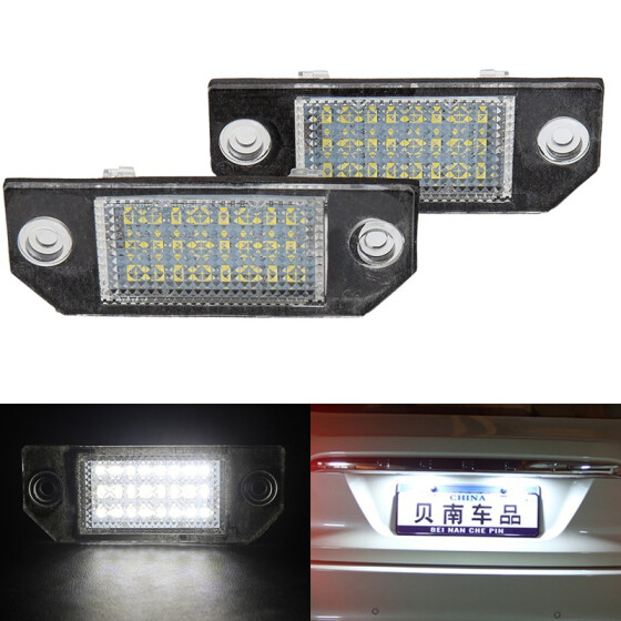 12V Auto Car LED License Plate White Number Lights Lamp For Ford Focus C-MAX MK2