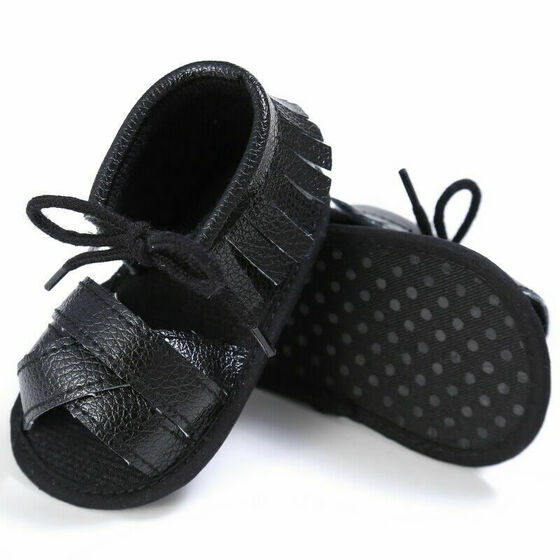 NEW Baby Girl Gold Fringe Sandals Crib Shoes 1 2 3