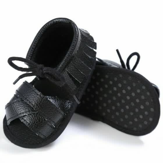 infant girl black sandals