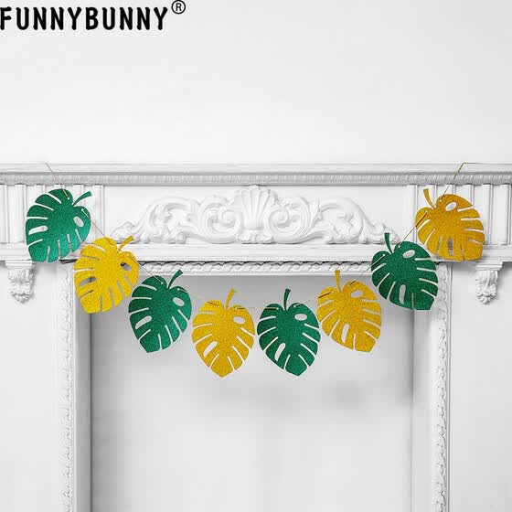 Shop Funnybunny Hawaiian Pineapple Leaf Dinosaur Pull Flag Banner