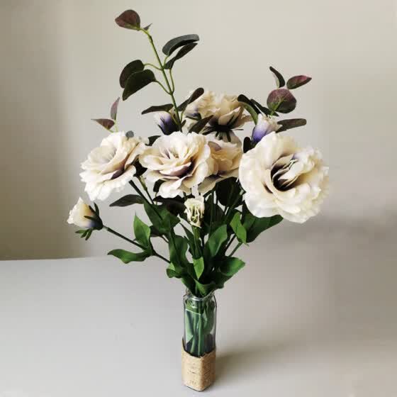 Shop Artificial Eustoma Grandiflorum Lisianthus Bouquet Artificial