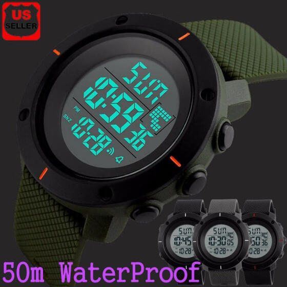 waterproof digital wrist watch