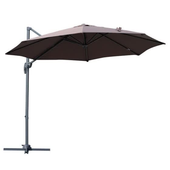 Shop 9 5 Hanging Tilt Offset Cantilever Patio Umbrella With Base Stand Coffee Online From Best Camping Hiking On Jd Com Global Site Joybuy Com