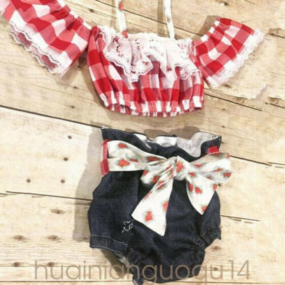 UK 2Pcs Toddler Baby Girl Clothes Sleeveless Top Denim Shorts Sunflower Outfit M