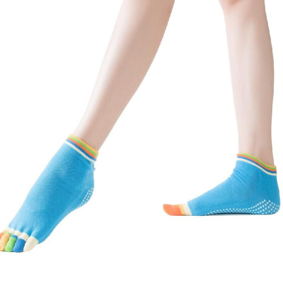 Gym Sports Ballet Fitness Cotton Sock Silicone Anti-Slip Backless Yoga Socks