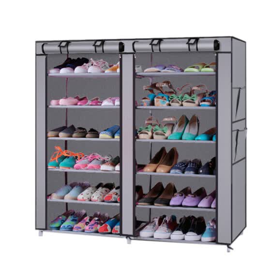 Shop Double Row Dust Tight Shoe Cabinet Non Woven Fabrics Large Shoe Rack Organizer Minimalist Furniture Boots Storage Shelves Online From Best On Jd Com Global Site Joybuy Com