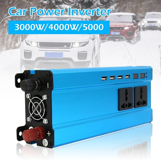 Car Solar Power Inverter 12//24V DC to 110//220V AC Wave Converter 4000W//3000W