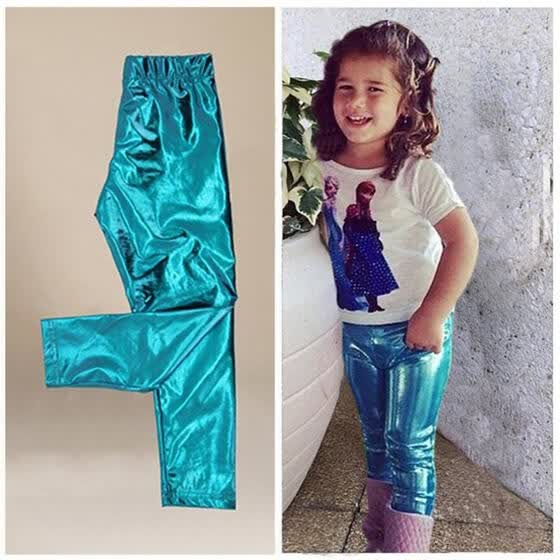 baby girl wet look leggings