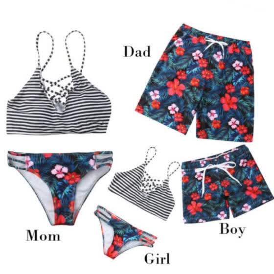 boys and girls matching swimwear