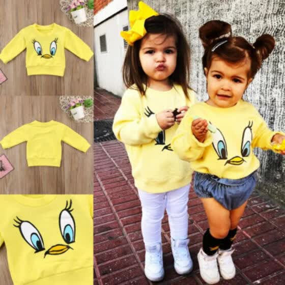 Shop Kids Infant Baby Girls Sweaters Blouse Long Sleeve Pullover T Shirt Printed Tops Online From Best Babywear On Jd Com Global Site Joybuy Com