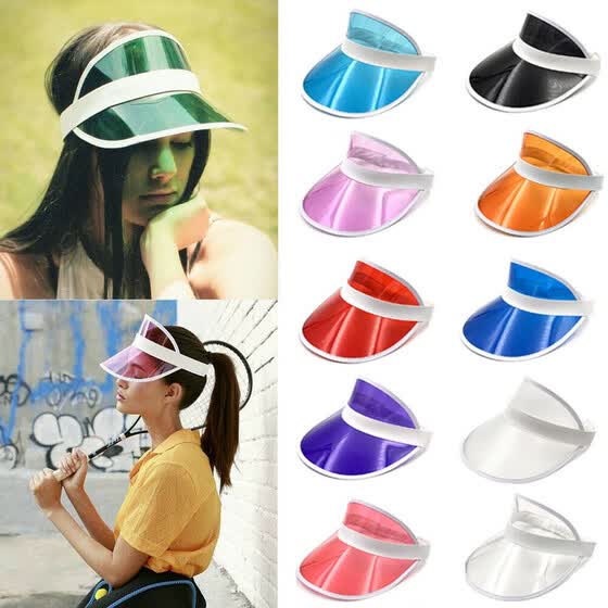 clear plastic sun visor hat