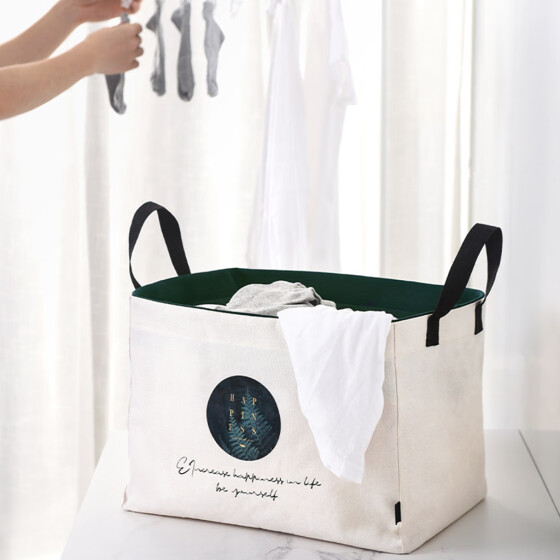 Laundry Hamper Clothes Basket Cotton Waterproof Washing Bag Foldable Storage