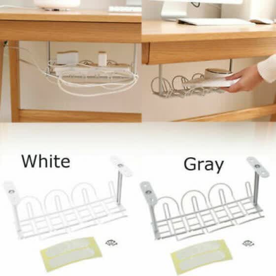 Shop Under Desk Cable Management Tray Wire Cord Power Strip