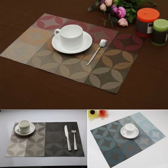 Shop 1 Pcs Vinyl Dining Table Place Mats Placemats Pad Weave Woven